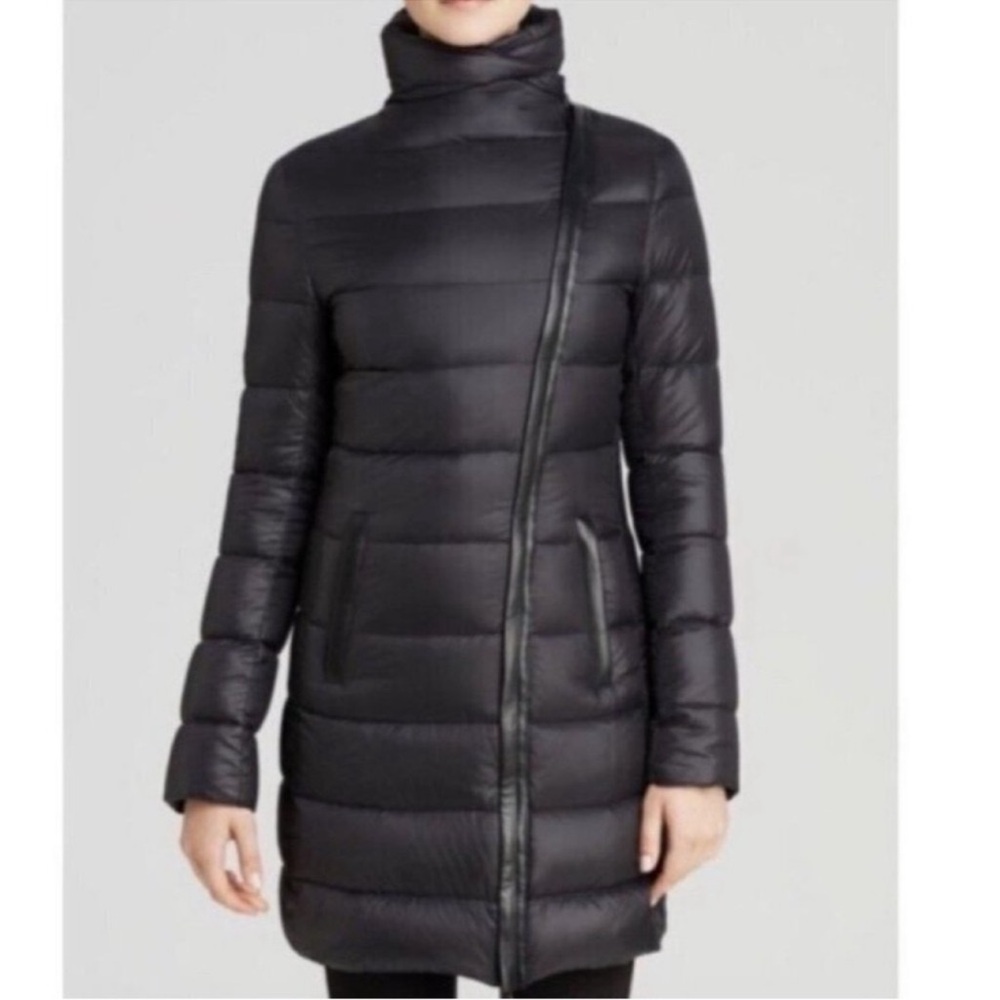 Mackage Yara Asymmetrical Black Puffer Coat - Picture 2 of 12